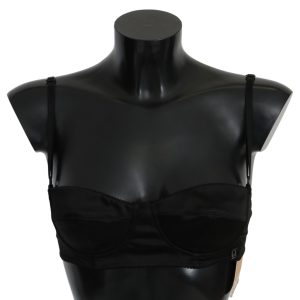 Elegant Black Cotton Bralette