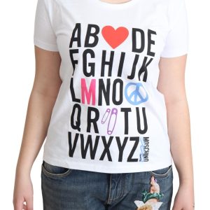 Chic Alphabet Print Cotton Tee