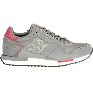 Trendy Gray Laced Sports Sneakers