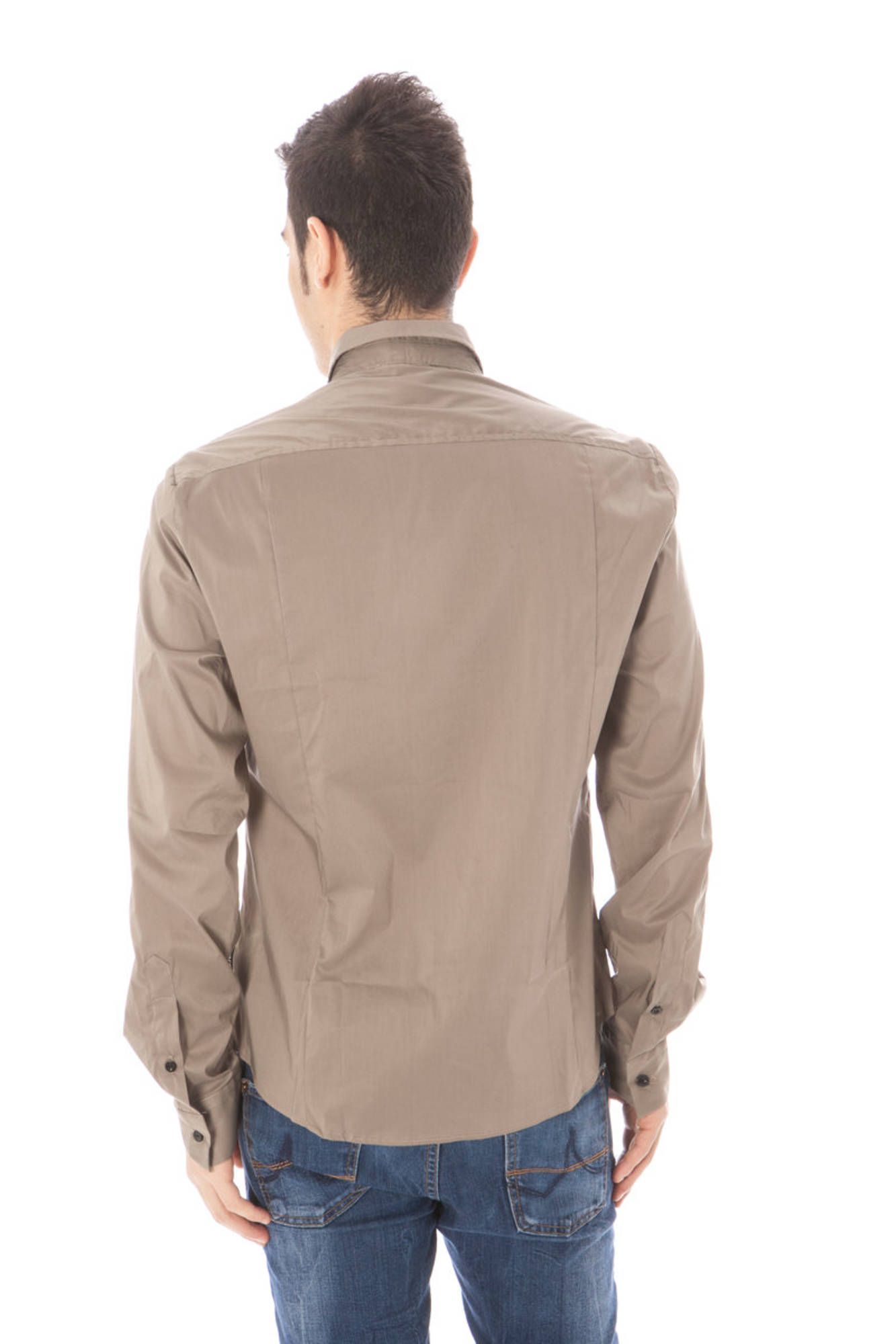 Chic Green Long Sleeve Italian Collar Shirt - Image 2