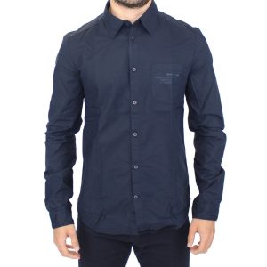 Stunning Blue Cotton Casual Shirt