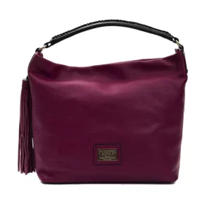 Elegant Burgundy Leather Shoulder Bag