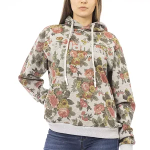 Gray Cotton Women Hoodie