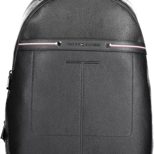 Classic Black Urban Backpack with Contrast Details