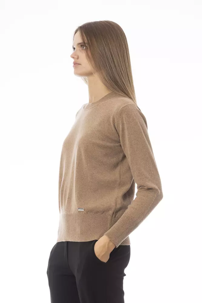 Beige Wool Women Sweater - Image 2