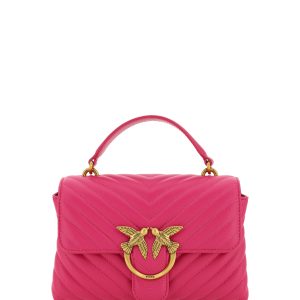 Chic Pink Quilted Leather Mini Handbag