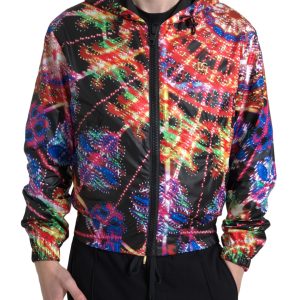 Multicolor Full Zip Hooded Sweater