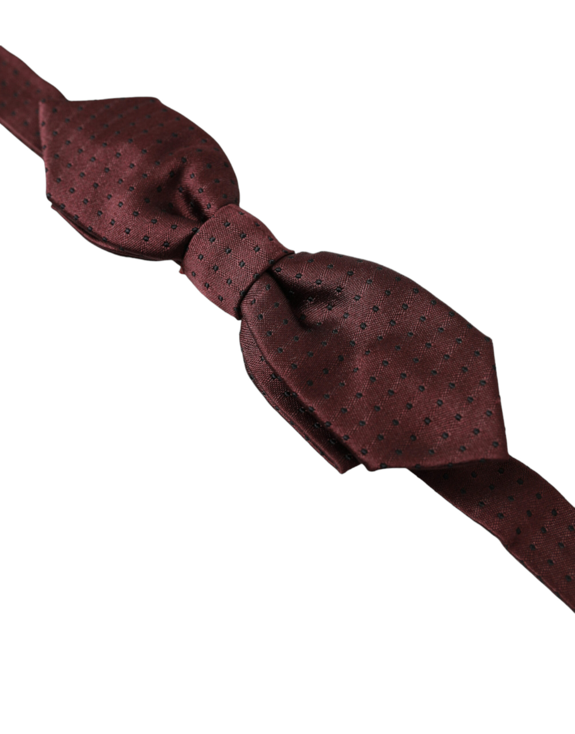 Elegant Bordeaux Silk Bow Tie - Image 3