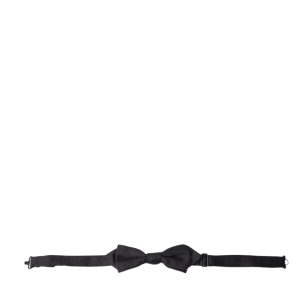Elegant Silk Black Bow Tie