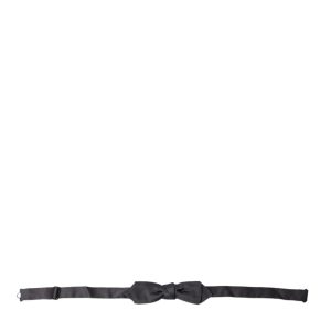 Elegant Anthracite Silk Bow Tie