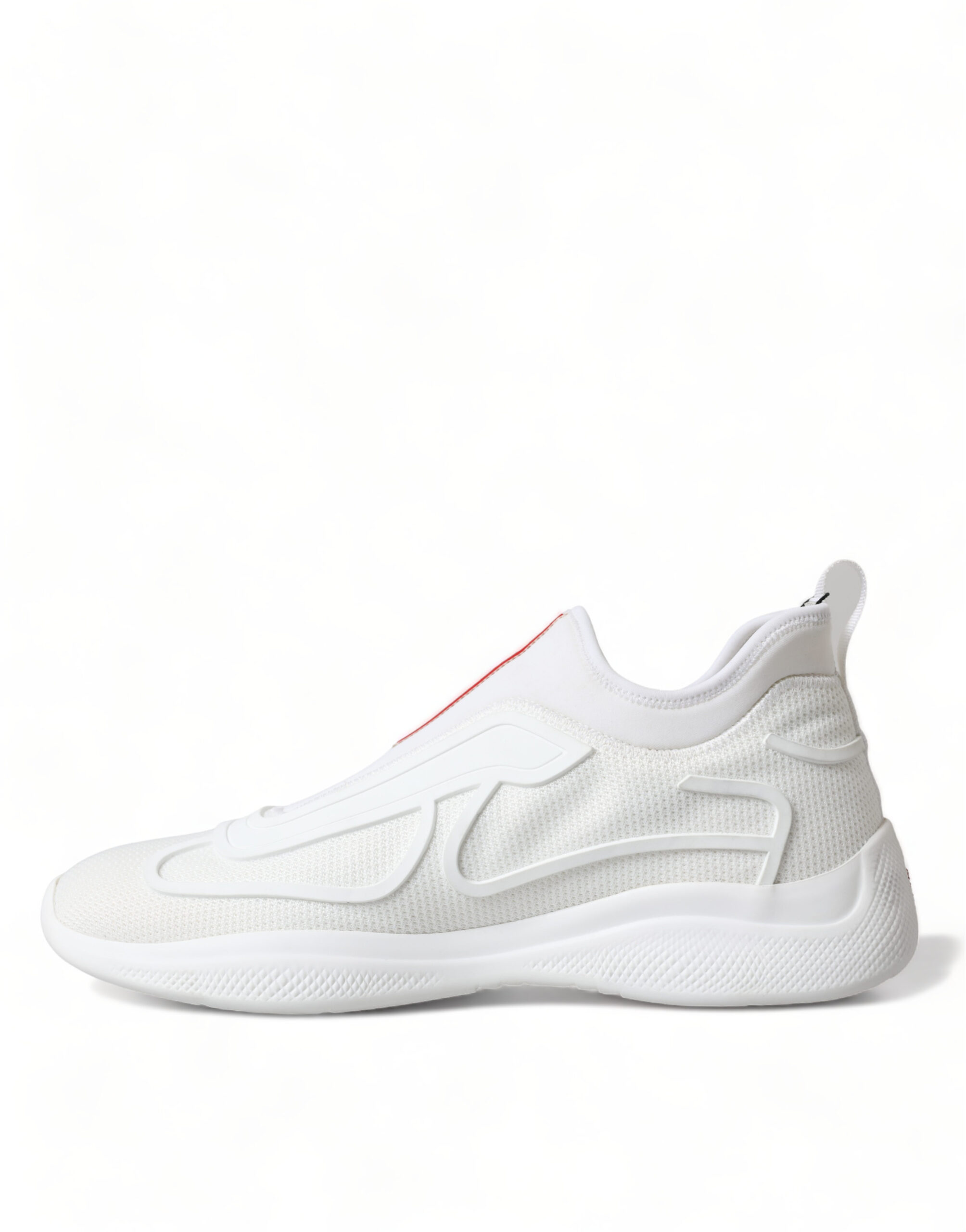 Elevate Your Style with Sleek White Knit Sneakers - Image 5