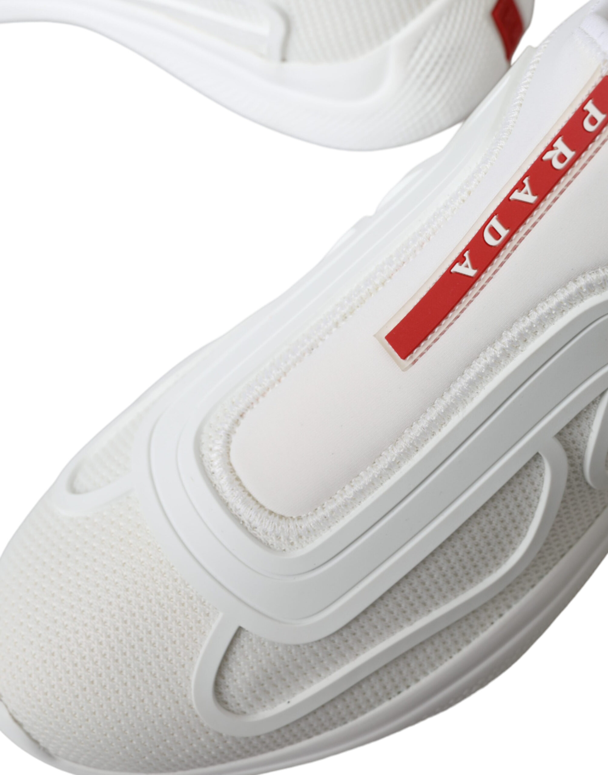 Elevate Your Style with Sleek White Knit Sneakers - Image 8