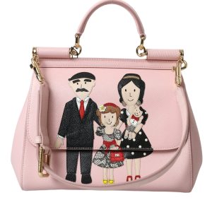 Chic Pink Sicily Leather Shoulder Bag