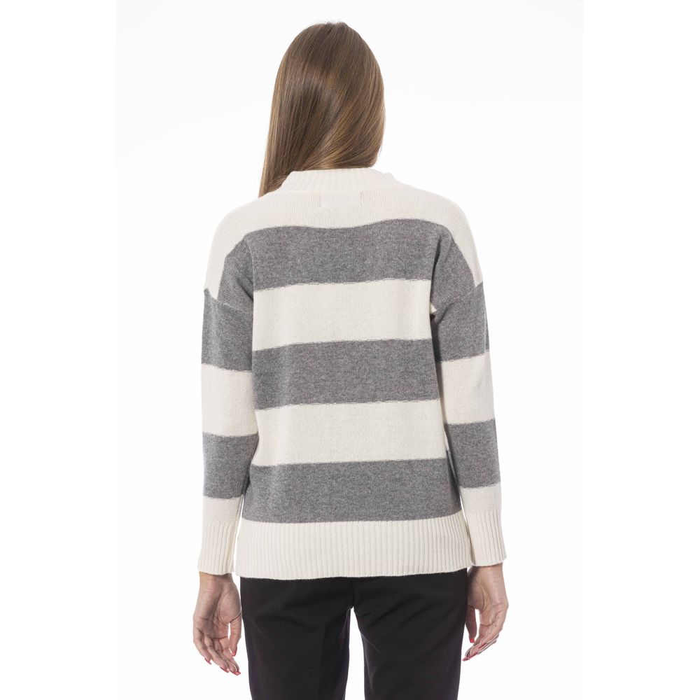 Gray Wool Women Sweater - Image 3