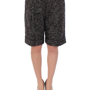 Elegant Gray Alpaca Blend Shorts