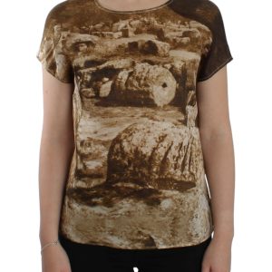 Enchanted Sicily Taormina Print Silk Blouse