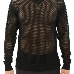 Elegant V-Neck Dark Green Knitted Sweater