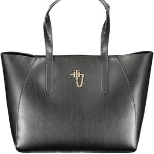 Elegant Black Shoulder Bag with Contrasting Details