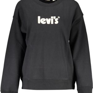 Chic Black Cotton Logo Sweatshirt