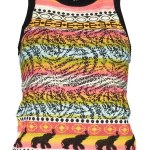 Chic Wide-Shoulder Tank with Contrasting Details