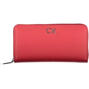 Elegant Pink Polyethylene Wallet with Secure Zip