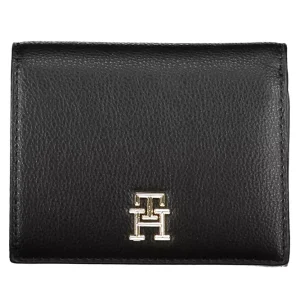 Sleek Black Polyethylene Wallet with Secure Closure