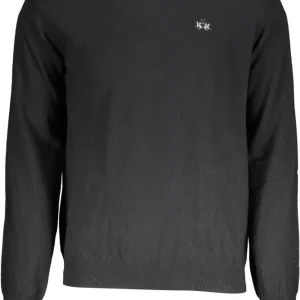 Elegant Black Wool-Cashmere Sweater