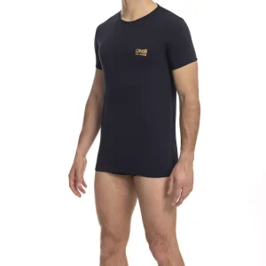 Blue Cotton Men T-Shirt